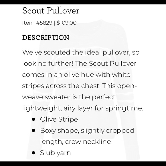 CAbi Scout Pullover Spring 2021 - Picture 2 of 5